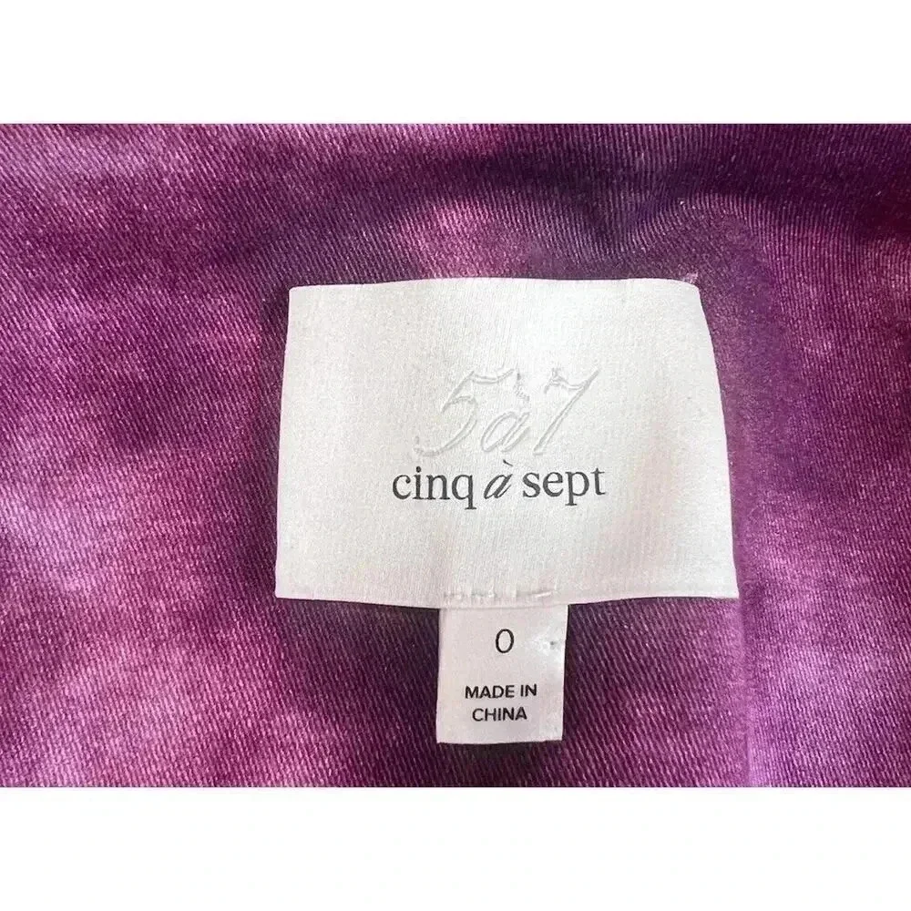 CINQ A SEPT Khloe Blazer 3/4 Sleeve Tie Dye Jacket Womens Size 0 - Picture 10 of 13